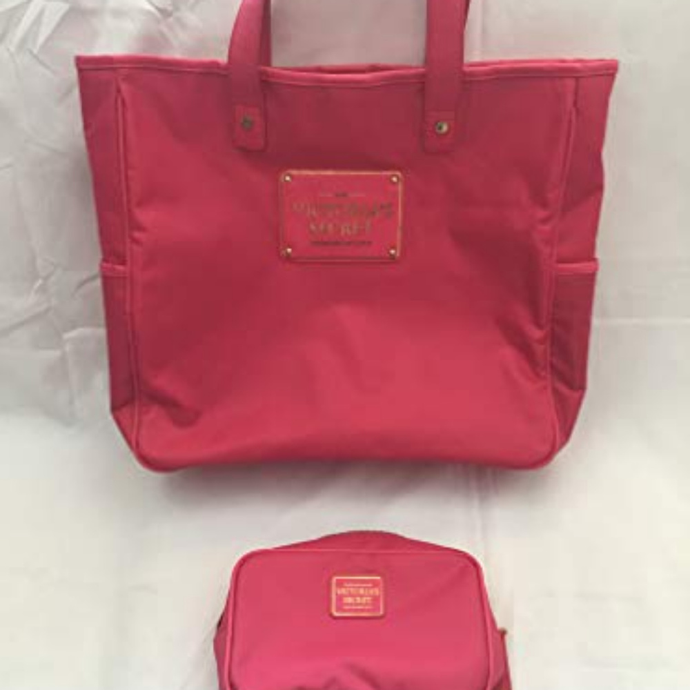 VICTORIA'S SECRET LARGE PINK LAPTOP TOTE PURSE BAG